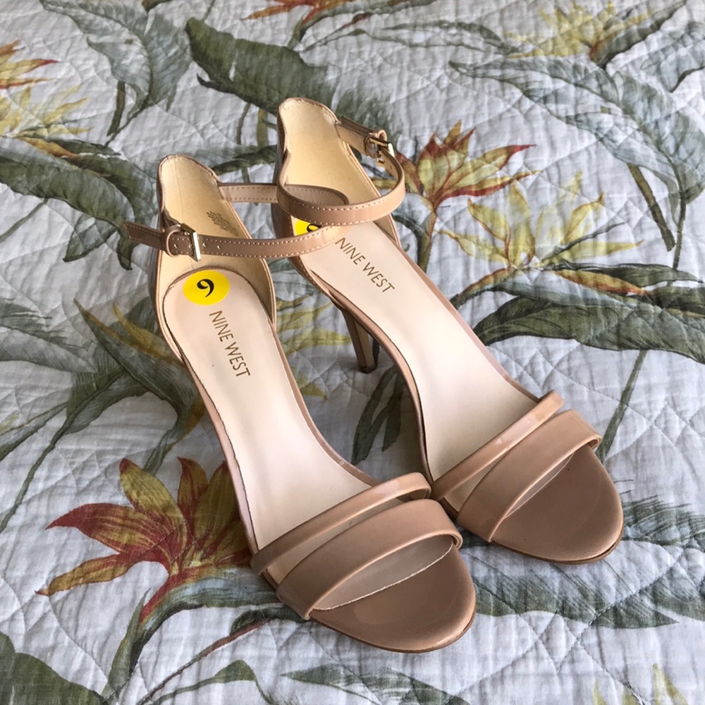Nine West Nude Heels - Ankle strap Sandal